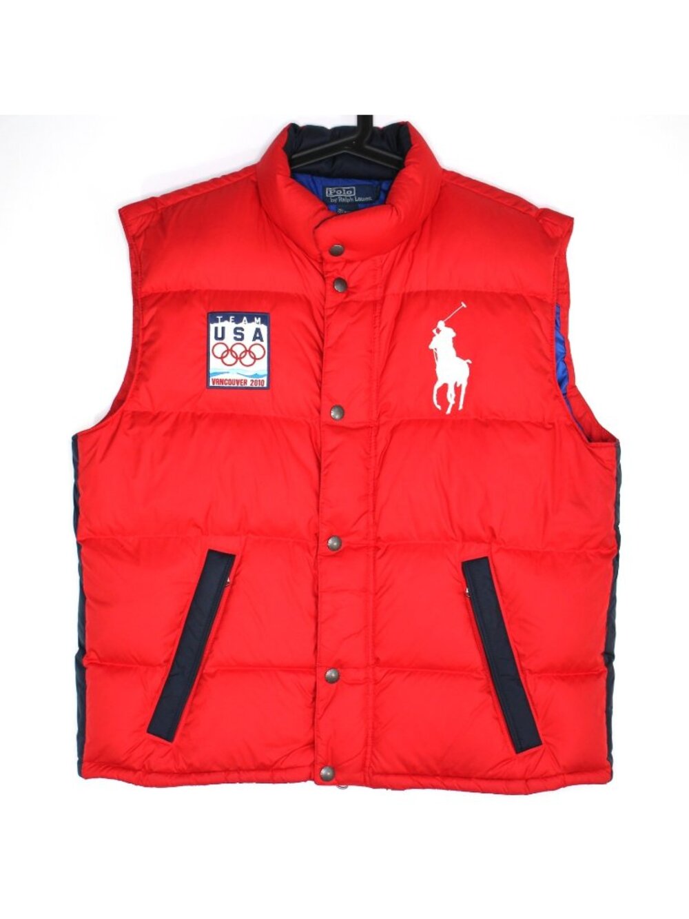 Vintage Polo Ralph Lauren Mens XL 2010 USA Olympics Down Puffer Vest RARE G1473
